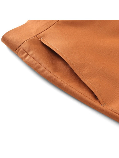 Costume de Soirée 2 Pièces pour Homme, Coupe Ajustée, Revers à Crans, 1 Bouton & Couleur Unie