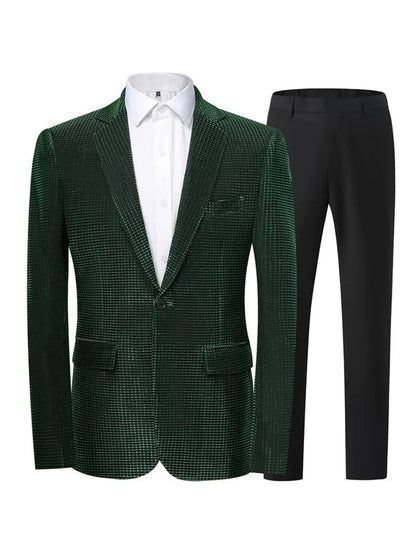 Ensemble de Soirée 2 Pièces à Revers à Crans - Coupe Ajustée - Veste Droite 1 Bouton