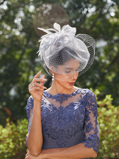 Fascinateurs Élégants En Tulle avec Plumes