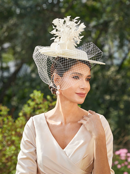 Fascinateurs Élégants En Tulle avec Plumes