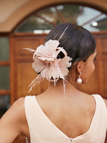 Fascinateurs Classiques En Tulle avec Plumes