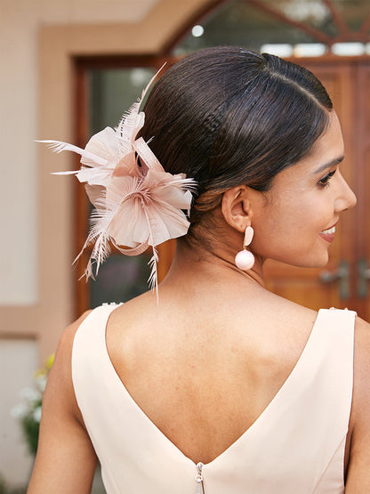Fascinateurs Classiques En Tulle avec Plumes