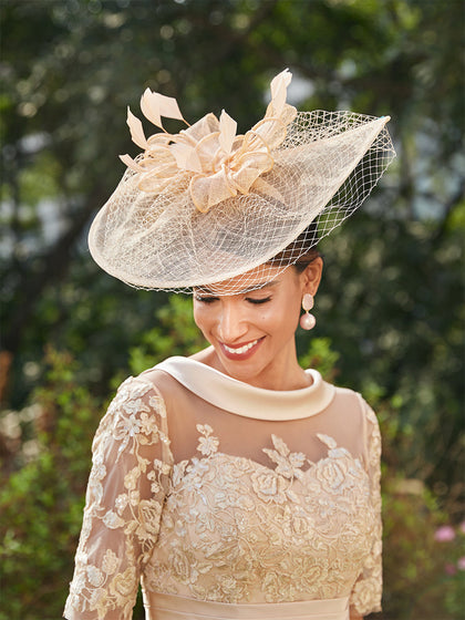 Fascinateurs Élégants En Tulle avec Plumes