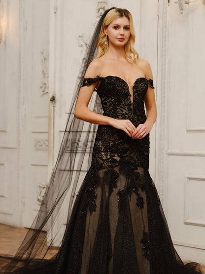 Magnifiques Voiles de Mariage Longs En Tulle à 1 Couche