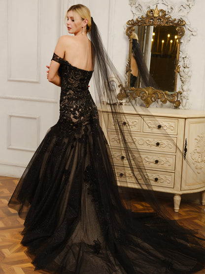 Magnifiques Voiles de Mariage Longs En Tulle à 1 Couche