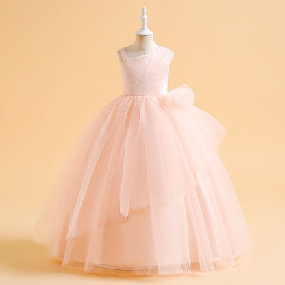 Robes de Noël Asymétriques Sans Manches de Coupe A-Line/Princess pour Filles