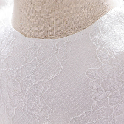Robe de Bal à Manches Longues et Décolleté Plongeant avec Perles