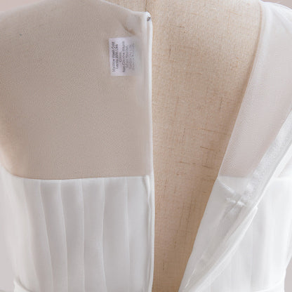 Robe de Bal à Encolure Dégagée Sans Manches et Volants Pour Demoiselled'Honneur