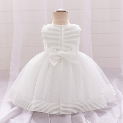 Robe de Bal à Encolure Dégagée Sans Manches Pour Demoiselled'Honneur avec Nœud