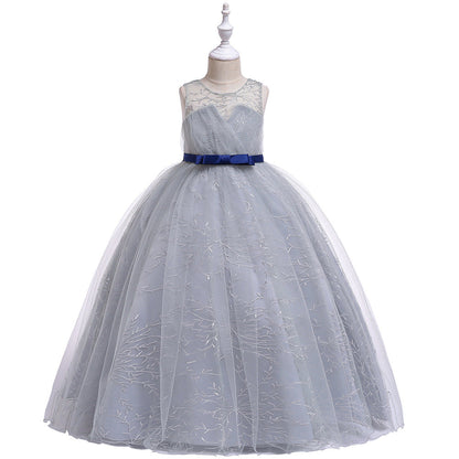 Robe de Bal à Encolure Dégagée Sans Manches Pour Demoiselled'Honneur avec Nœud