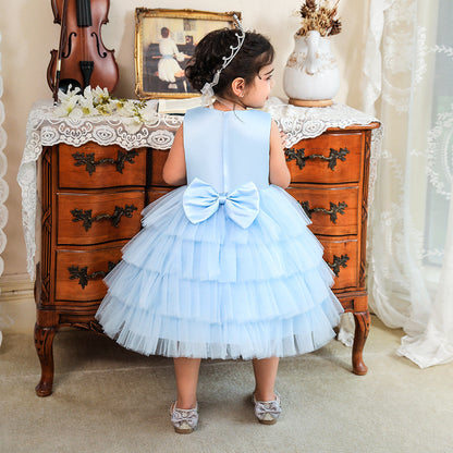 Robe de Bal à Encolure Dégagée Sans Manches Pour Demoiselled'Honneur avec Volants
