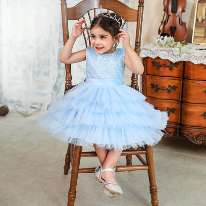 Robe de Bal à Encolure Dégagée Sans Manches Pour Demoiselled'Honneur avec Volants
