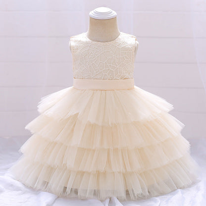 Robe de Bal à Encolure Dégagée Sans Manches Pour Demoiselled'Honneur avec Volants