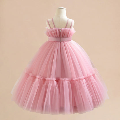 Robe de Bal à Encolure Dégagée Sans Manches Pour Demoiselled'Honneur avec Fronces