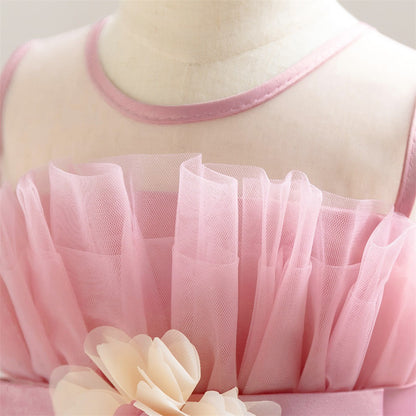Robe de Bal à Encolure Dégagée Sans Manches Pour Demoiselled'Honneur avec Fronces