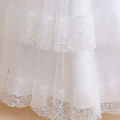 Robe de Bal à Manches 3/4 et Décolleté Plongeant avec Fronces