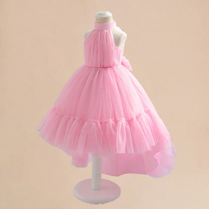 Robe de Bal Dos Nu Sans Manches Pour Demoiselled'Honneur avec Fronces