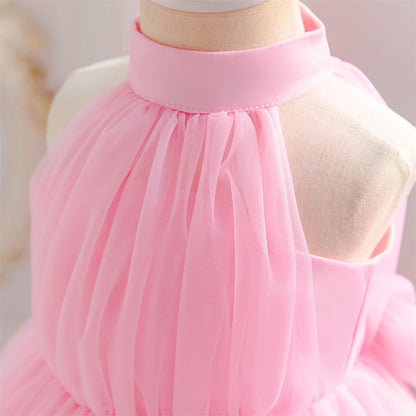 Robe de Bal Dos Nu Sans Manches Pour Demoiselled'Honneur avec Fronces