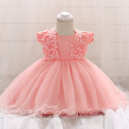 Robe de Bal à Encolure Dégagée Sans Manches Pour Demoiselled'Honneur avec Appliques