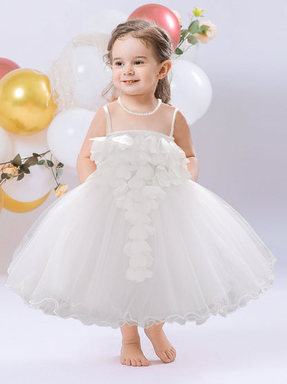 Robe de Bal à Encolure Dégagée Sans Manches Pour Demoiselled'Honneur avec Perles