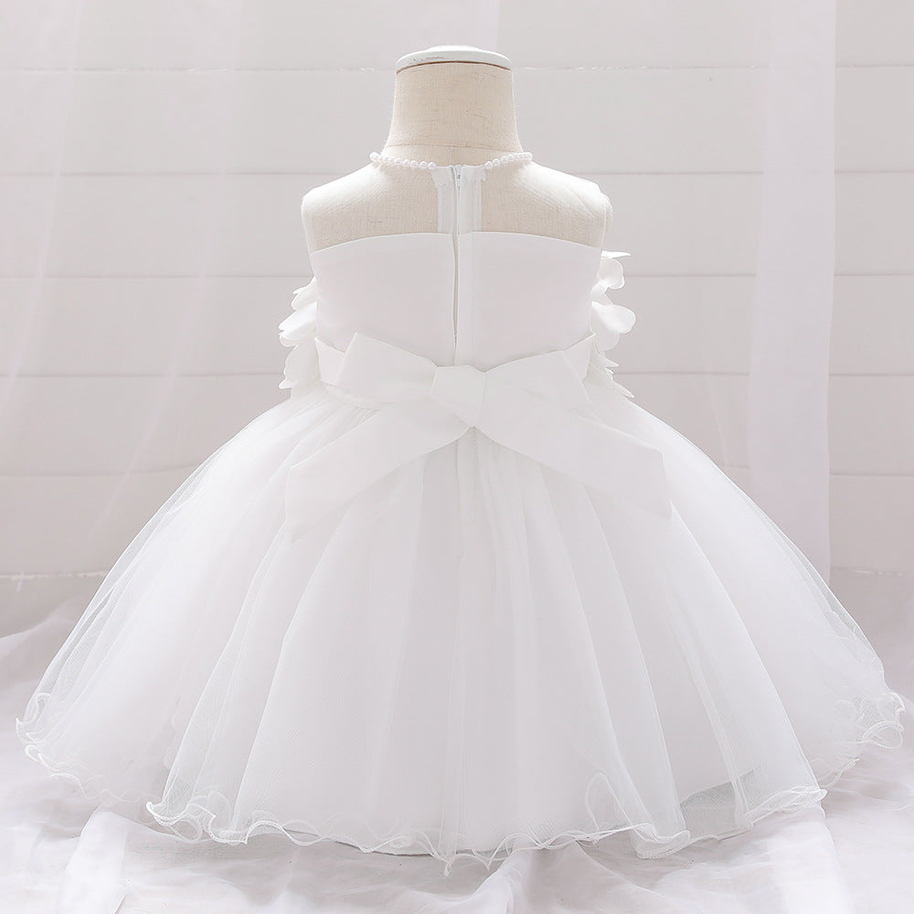 Robe de Bal à Encolure Dégagée Sans Manches Pour Demoiselled'Honneur avec Perles