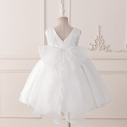 Robe de Bal Sans Manches avec Décolleté Plongeant et Strass