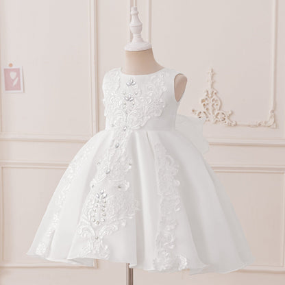 Robe de Bal Sans Manches avec Décolleté Plongeant et Strass