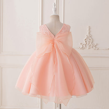 Robe de Bal Sans Manches avec Décolleté Plongeant et Strass