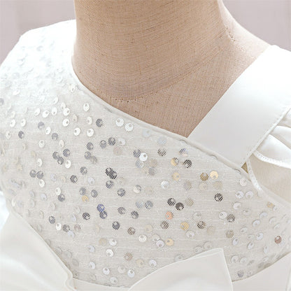 Robe de Bal Asymétrique Sans Manches Pour Demoiselled'Honneur avec Volants