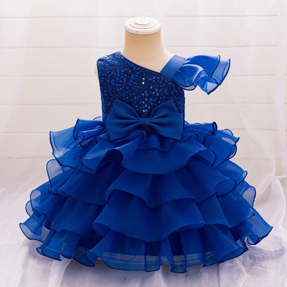 Robe de Bal Asymétrique Sans Manches Pour Demoiselled'Honneur avec Volants