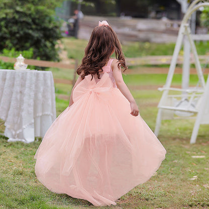 Robe de Bal à Manches 3/4 et Nœud Papillon, Ensemble 2 Pièces