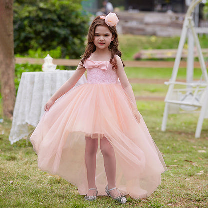 Robe de Bal à Manches 3/4 et Nœud Papillon, Ensemble 2 Pièces