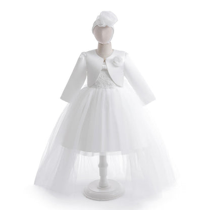 Robe de Bal à Manches 3/4 et Nœud Papillon, Ensemble 2 Pièces