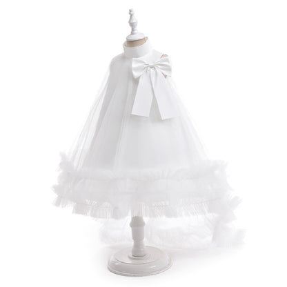 Robe de Bal à Col Haut Sans Manches Pour Demoiselled'Honneur avec Volants