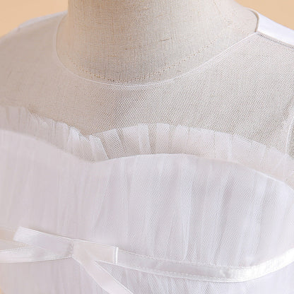 Robe de Bal à Encolure Dégagée Sans Manches et à Volants Pour Demoiselled'Honneur