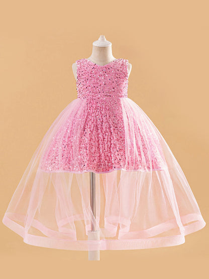 Robe de Bal à Col en V Sans Manches et à Plis Pour Demoiselled'Honneur