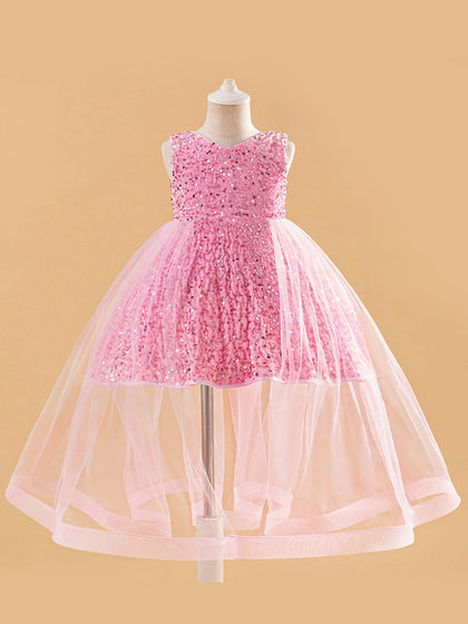 Robe de Bal à Col en V Sans Manches et à Plis Pour Demoiselled'Honneur