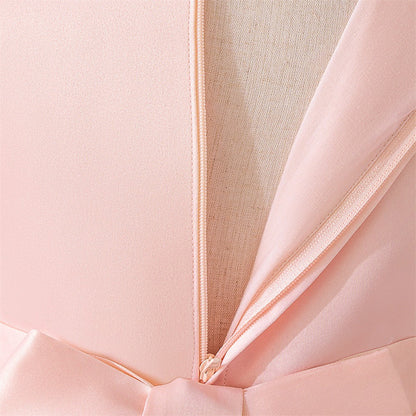 Robe de Bal à Manches Bouffantes et Perles Pour Demoiselled'Honneur