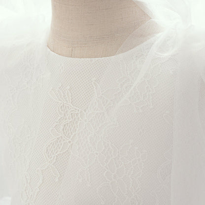 Robe de Bal à Encolure Dégagée Sans Manches en Dentelle Pour Fille