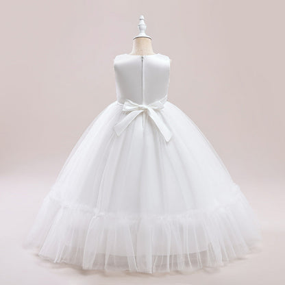Robe de Bal à Encolure Dégagée et Sans Manches avec Ceinture Pour Demoiselled'Honneur