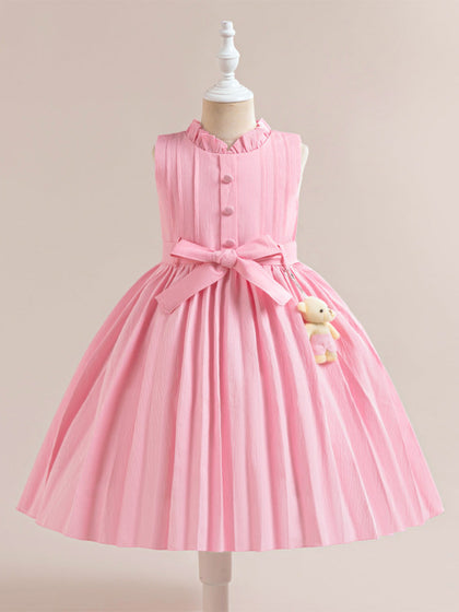 Robe de Bal à Encolure Dégagée et Sans Manches, Froncée, Pour Demoiselled'Honneur
