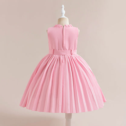 Robe de Bal à Encolure Dégagée et Sans Manches, Froncée, Pour Demoiselled'Honneur