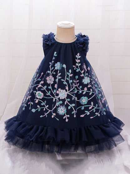 Robe de Bal à Encolure Dégagée et Sans Manches à Paillettes Pour Demoiselled'Honneur
