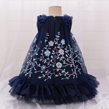 Robe de Bal à Encolure Dégagée et Sans Manches à Paillettes Pour Demoiselled'Honneur
