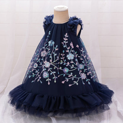 Robe de Bal à Encolure Dégagée et Sans Manches à Paillettes Pour Demoiselled'Honneur
