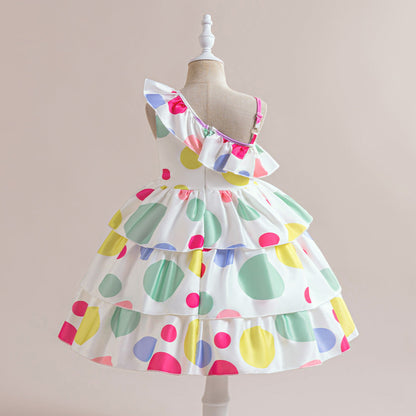 Robe de Bal Asymétrique Sans Manches à Volants Pour Demoiselled'Honneur