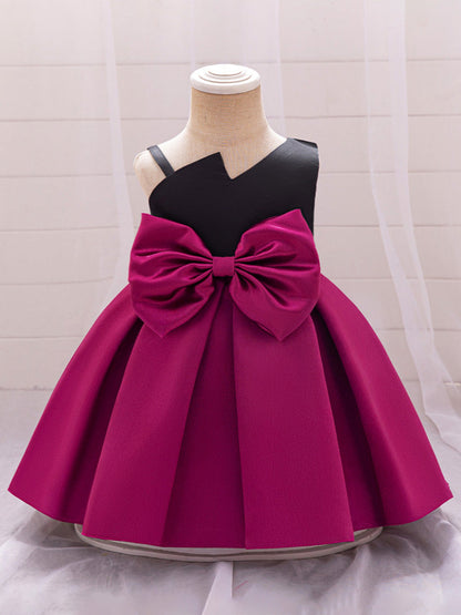 Robe de Bal Asymétrique Sans Manches à Plis Pour Demoiselled'Honneur