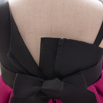 Robe de Bal Asymétrique Sans Manches à Plis Pour Demoiselled'Honneur