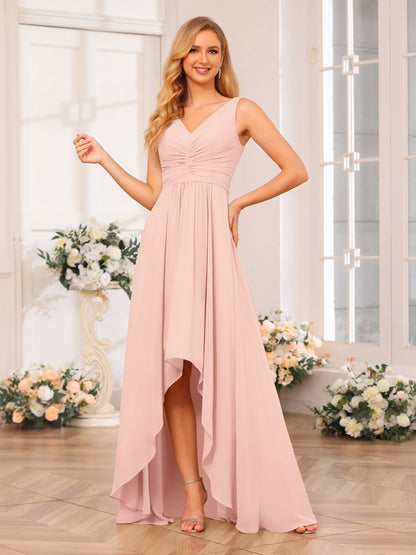 Forme Princesse Col V Longue Robes de soirée de mariage avec poches