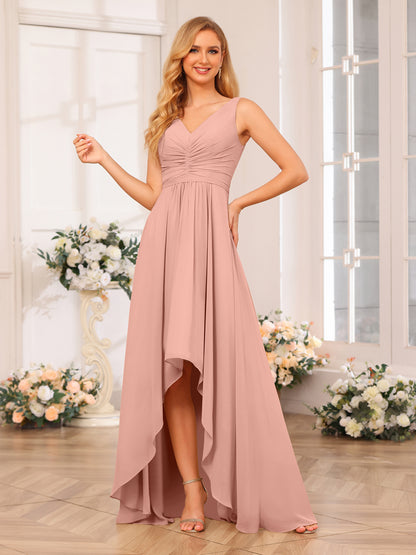 Forme Princesse Col V Longue Robes de soirée de mariage avec poches